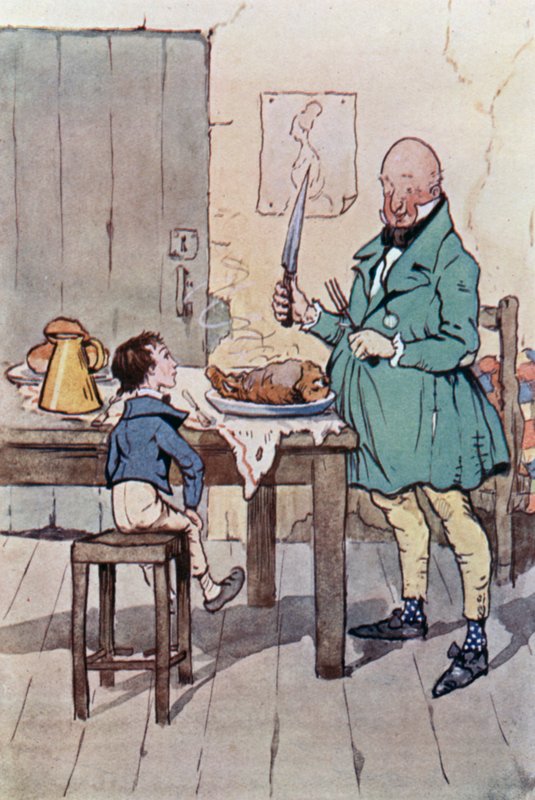Illustration till David Copperfield (färglitografi) av F. M. B. Blaikie