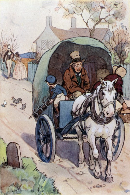 Illustration till David Copperfield (färglitografi) av F. M. B. Blaikie