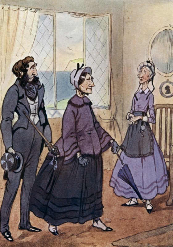 Illustration för David Copperfield (litho i färg) av F. M. B. Blaikie