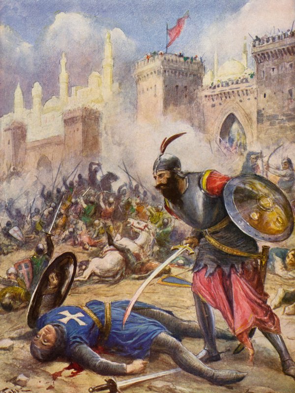 La Gerusalemme Liberata av Torquato Tasso: Canto III, strof 45 (färglitografi) av Fabio Fabbi