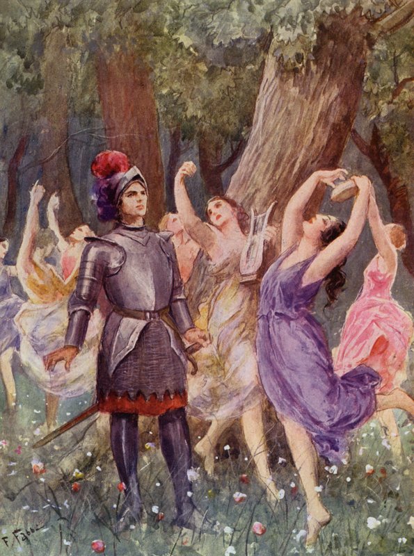 La Gerusalemme Liberata av Torquato Tasso: Canto XVIII, strof 28 (färglitografi) av Fabio Fabbi