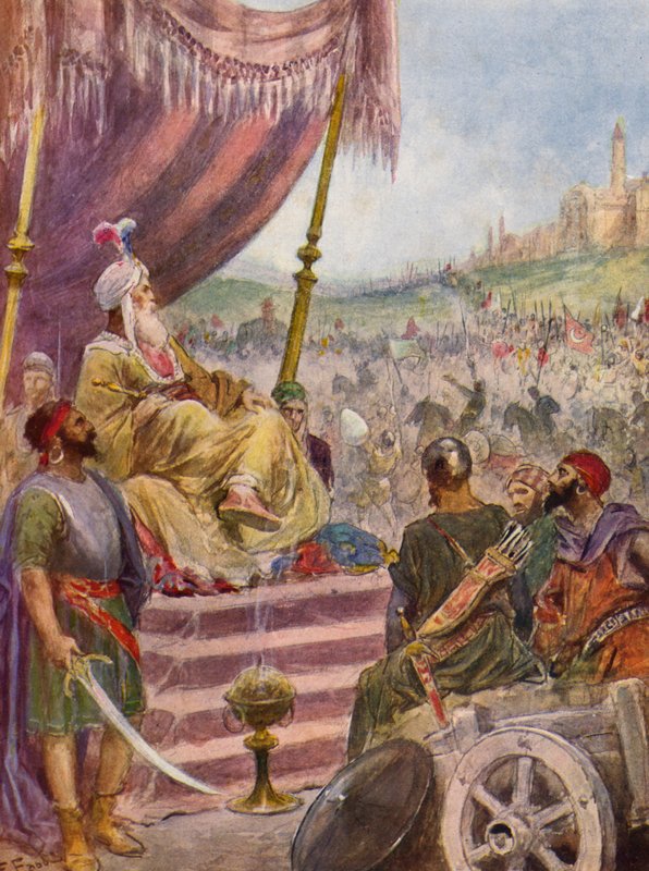 La Gerusalemme Liberata av Torquato Tasso: Canto XVII, strof 11 (färglitografi) av Fabio Fabbi