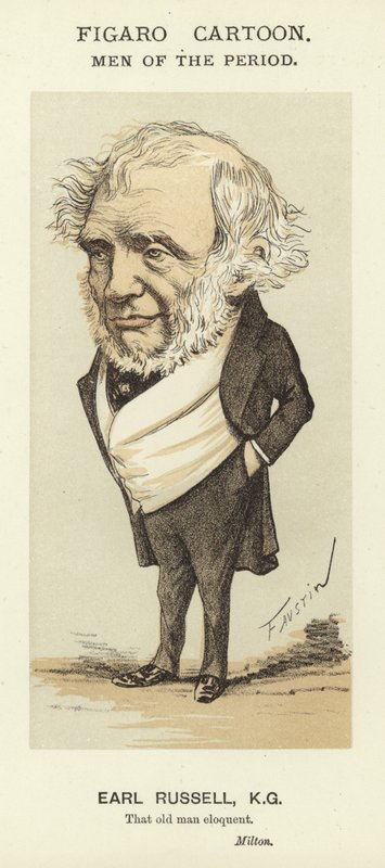Karikatyr av Earl Russell av Faustin