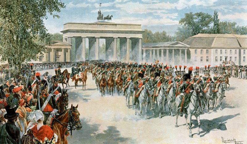Franska arméns intåg i Berlin av Felicien baron de Myrbach Rheinfeld