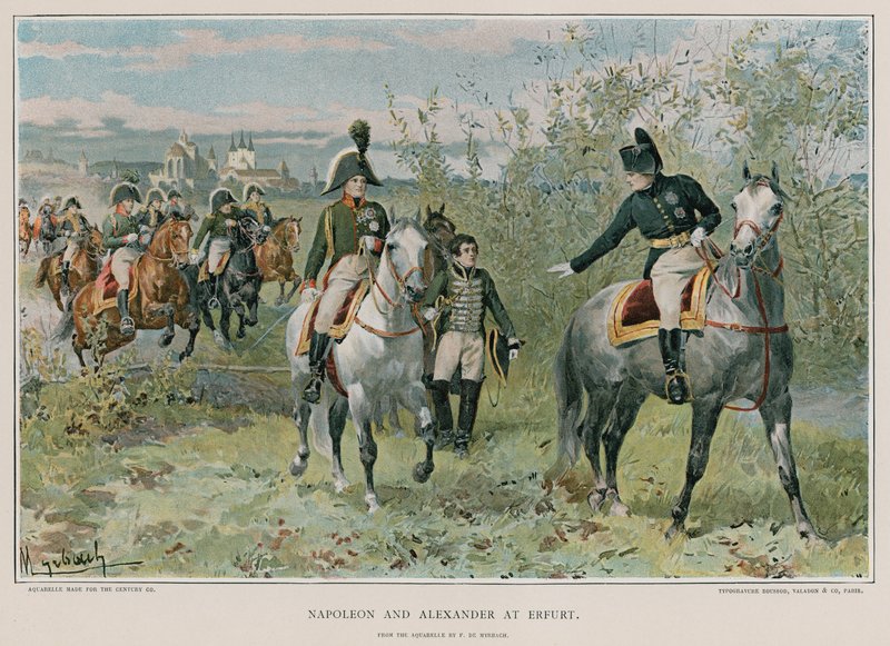 Napoleon och Alexander i Erfurt av Felicien baron de Myrbach Rheinfeld