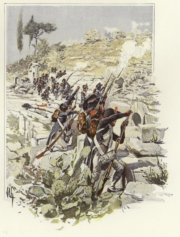 Soldater bland ruinerna av Nicopolis av Felicien baron de Myrbach Rheinfeld