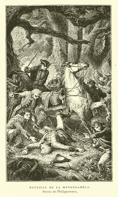 Slaget vid Monongahela, 1755 av Felix Philippoteaux