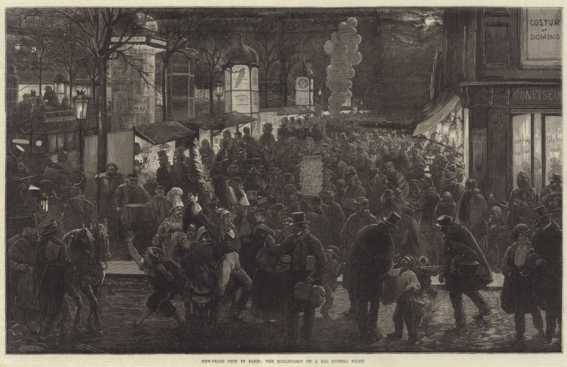 Nyårsfest i Paris, Boulevarderna på en Bal d