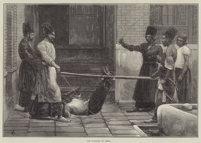 Bastinado i Persien av Felix Regamey