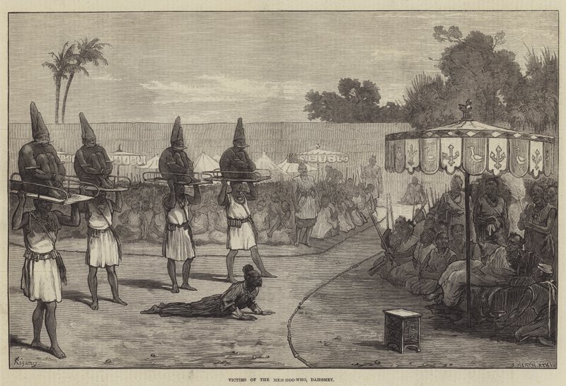 Offer för Mem-hoo-who, Dahomey av Felix Regamey