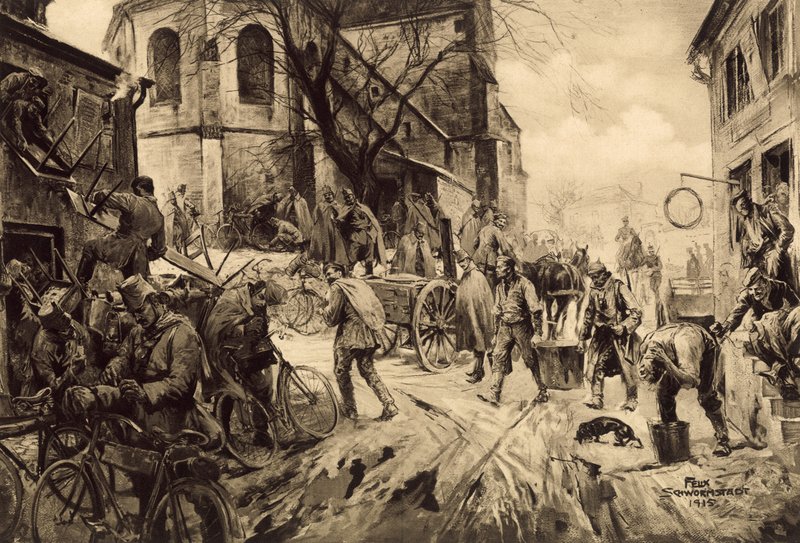 Vila i kyrkan i St Souplet av Felix Schwormstadt