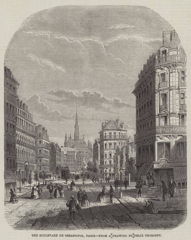 Boulevard de Sevastopol, Paris av Felix Thorigny
