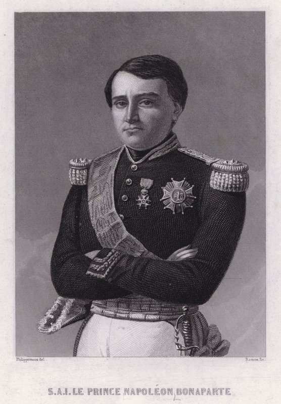 Prins Napoleon Bonaparte, son till Hieronymus, kung av Westfalen, yngste bror till kejsar Napoleon I (gravyr) av Felix (after) Philippoteaux