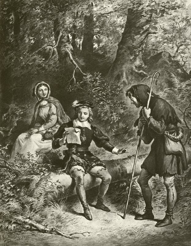 Som du vill ha det. Akt IV-Scen III (djuptryck) av Felix Octavius Carr Darley