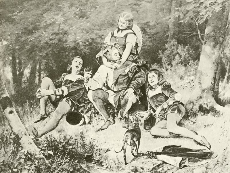 Som du gillar det. Akt V, Scen III (gravyr) av Felix Octavius Carr Darley