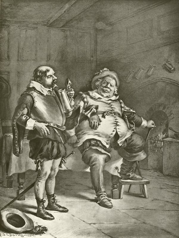 Första delen Kung Henrik IV. Akt III, scen III (gravyr) av Felix Octavius Carr Darley