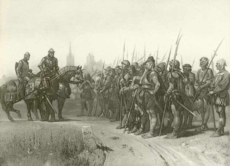 Första delen av kung Henrik den IV. Akt IV, Scen II (gravyr) av Felix Octavius Carr Darley