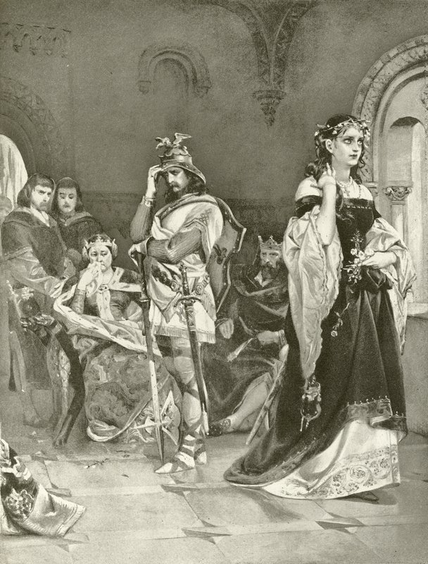 Hamlet. Akt IV, scen V (gravyr) av Felix Octavius Carr Darley