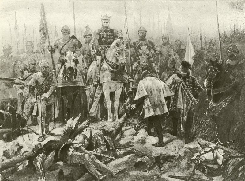 Kung Henrik V. Akt IV, scen VII (gravyr) av Felix Octavius Carr Darley