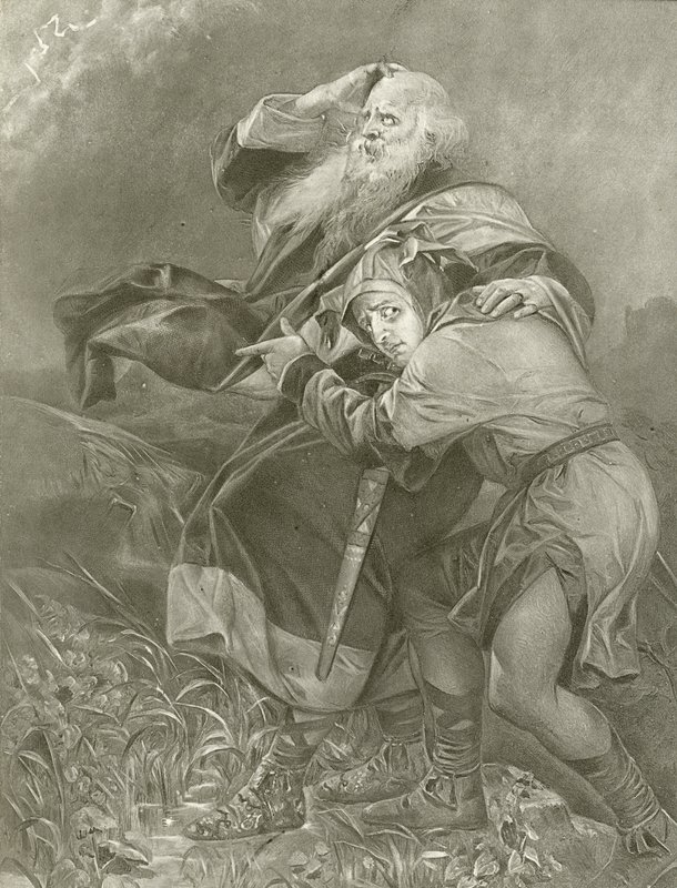 Kung Lear. Akt III, scen II (gravyr) av Felix Octavius Carr Darley