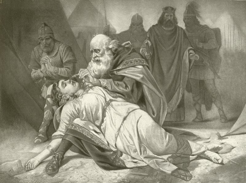 Kung Lear. Akt V, scen III (gravyr) av Felix Octavius Carr Darley