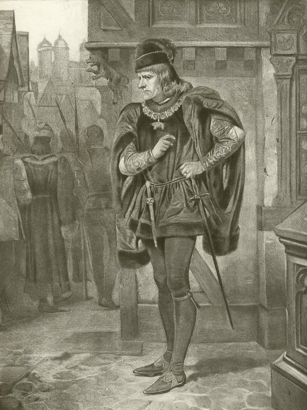 Kung Richard III. Akt I, Scen II (gravyr) av Felix Octavius Carr Darley