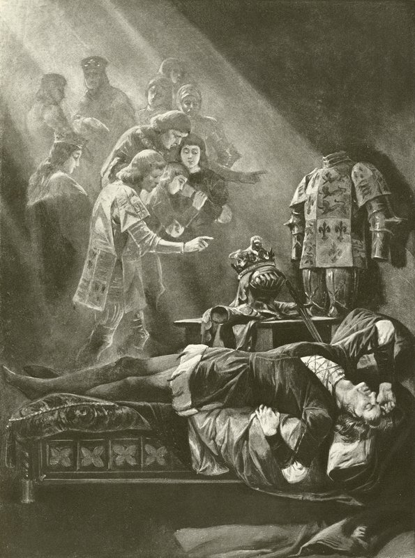 Kung Richard III. Akt V, Scen III (gravyr) av Felix Octavius Carr Darley