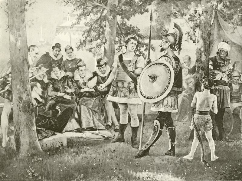 Le Leipa a le Alofa Leiloa. Tulafono V, Vaaiga II (gravure)swed av Felix Octavius Carr Darley