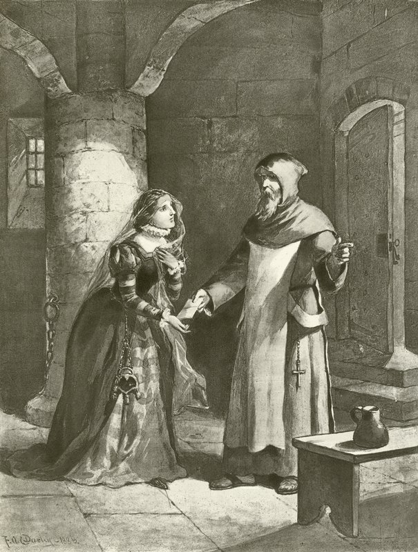 Mått för mått. Akt IV, Scen III (gravyr) av Felix Octavius Carr Darley