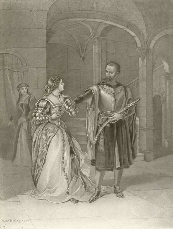 Othello. Akt IV, Scen II (gravyr) av Felix Octavius Carr Darley