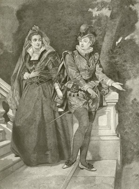 Tolfte natten. Akt III, Scen IV (gravyr) av Felix Octavius Carr Darley