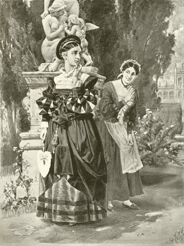 Två herrar från Verona. Akt I, scen II (gravyr) av Felix Octavius Carr Darley