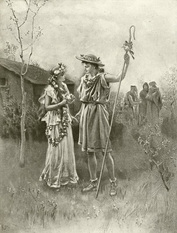 Vintersaga. Akt IV, Scen III (gravyr) av Felix Octavius Carr Darley