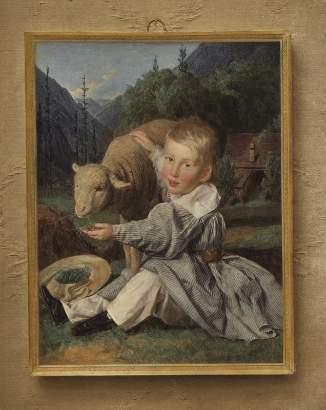 Portrait of Gustav von Arthaber as a child  av Ferdinand Georg Waldmuller
