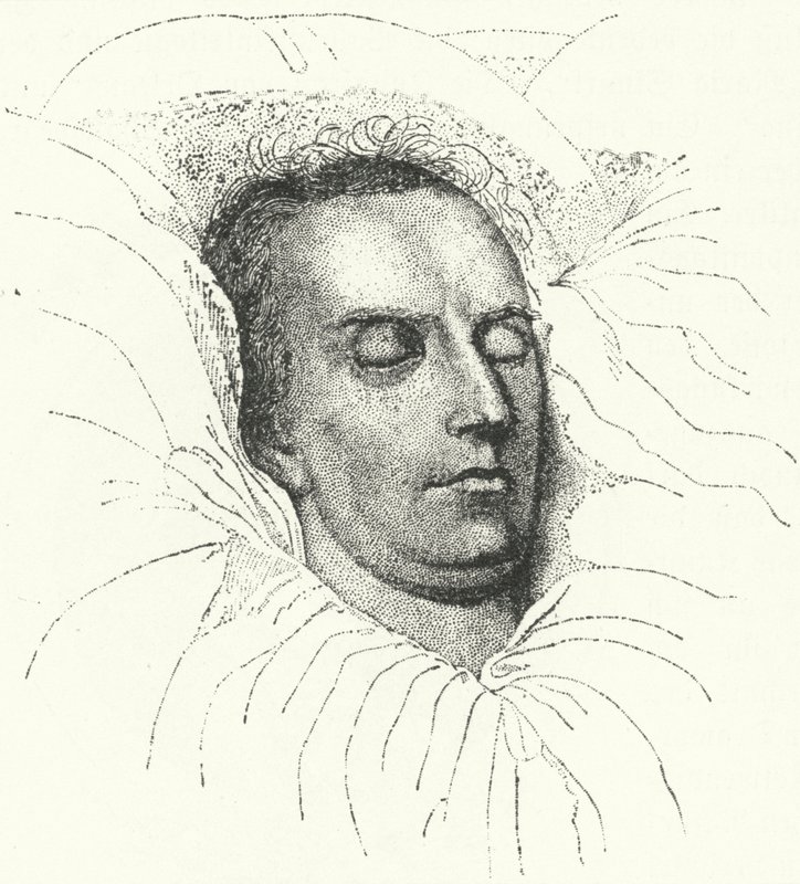 Den tyske poeten och dramatikern Friedrich Schiller på sin dödsbädd av Ferdinand Jagemann