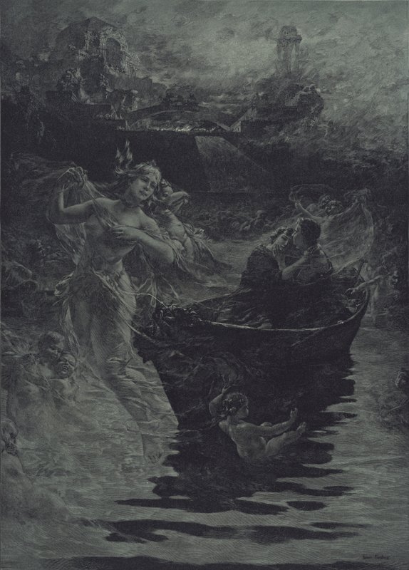 En dröm (gravyr) av Ferdinand Pacher