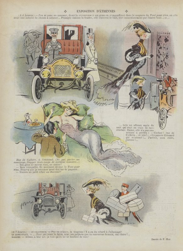 Illustration för Le Rire (färg litho) av Ferdinand Sigismund Bac