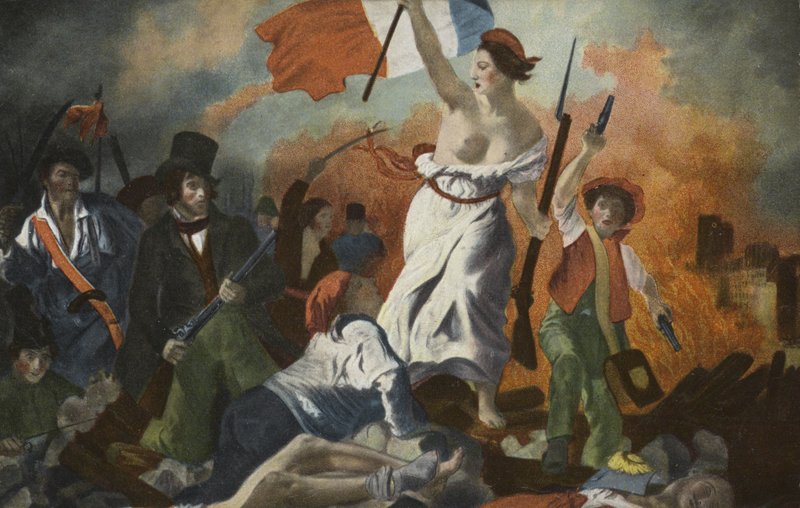 Liberty vägleder folket av Ferdinand Victor Eugene Delacroix