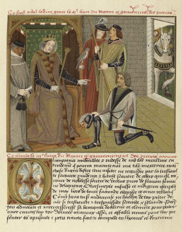 Sida från Regime and Government of Princes av Flemish School