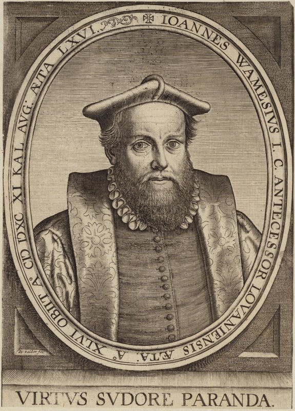 Porträtt av Jan Wamesius av Flemish School