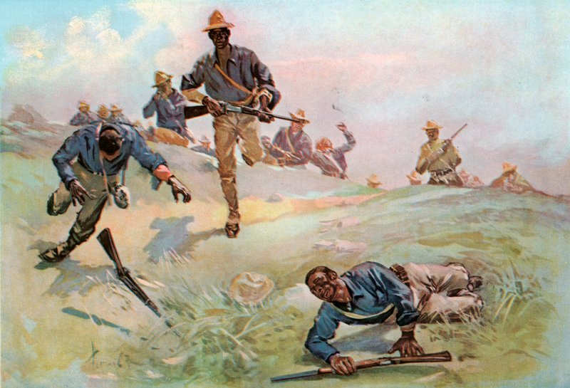 Trupp C, nionde U. S. kavalleri, kapten, som leder laddningen vid San Juan av Fletcher C. Ransom