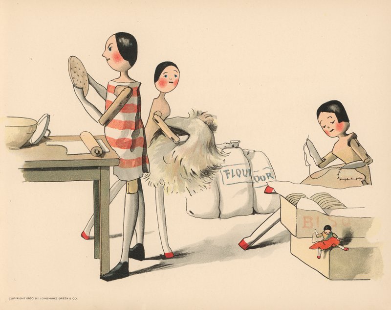 Illustration för Golliwoggs Polar Adventures av Florence K. Upton