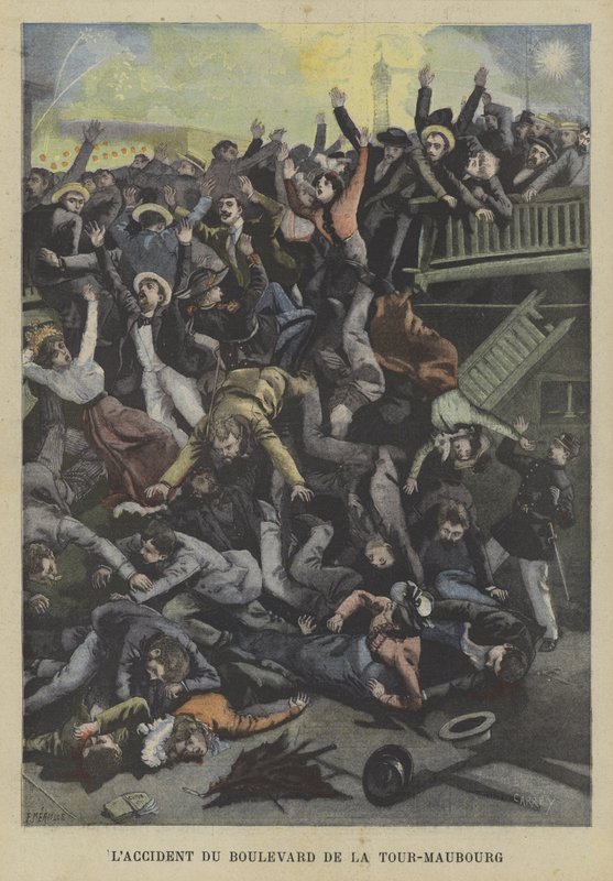 Olycka på Boulevard de la Tour-Marbourg, Paris av Fortune Louis Meaulle