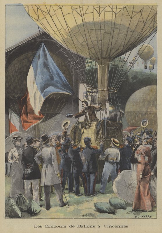 Ballonglopp i Vincennes, Paris av Fortune Louis Meaulle