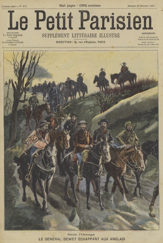 Boergeneralen Christiaan de Wet undviker brittiska styrkor i Orange Free State av Fortune Louis Meaulle