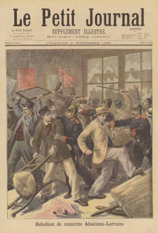 Värnpliktiga från Alsace och Lorraine gör uppror mot sin inkallning till den tyska armén av Fortune Louis Meaulle