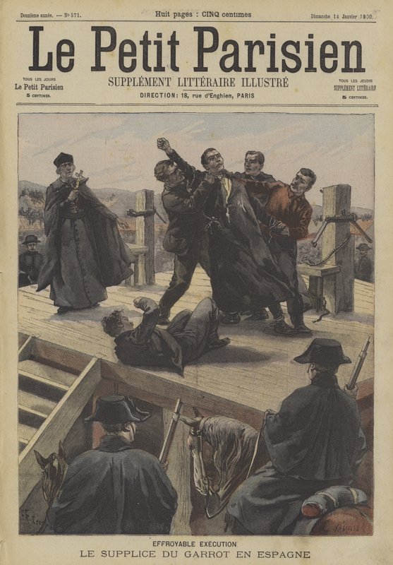 Avrättning av garrotte i Spanien av Fortune Louis Meaulle