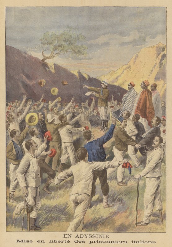 Frisläppande av italienska fångar i Etiopien av Fortune Louis Meaulle