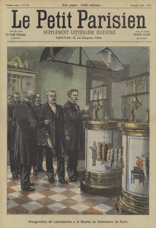 Invigning av laboratorier på Paris Commodities Exchange av Fortune Louis Meaulle