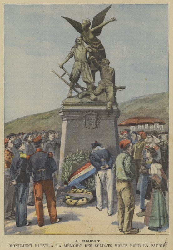 Monument uppfört i Brest till minne av franska soldater som gav sina liv för nationen av Fortune Louis Meaulle